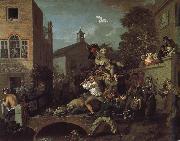 William Hogarth The auspices of the members of the election campaign painting